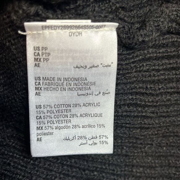 NWT STYLE & CO BLACK BELL FLARE SLEEVE AND WAIST SWEATER SIZE PP - Picture 9 of 12